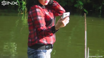 Mysterious Poser Falls Into The River - Cam 1 Screencap 13 on www.sinx.com
