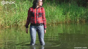 Mysterious Poser Falls Into The River - Cam 1 Screencap 4 on www.sinx.com