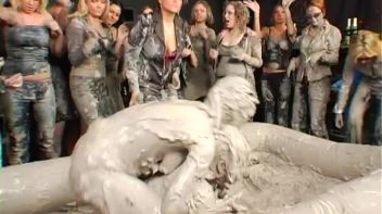 Two Dozen Babes Cheer On The Mud Fight Screencap 24 on www.sinx.com
