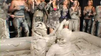 Two Dozen Babes Cheer On The Mud Fight Screencap 25 on www.sinx.com