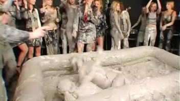 Two Dozen Babes Cheer On The Mud Fight Screencap 40 on www.sinx.com