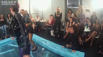 Messy Wrestling: Lost Footage Found!  2 In-Your-Face Oil Matches 4 The Price Of 1! Action Cam Footage! Screencap 86 on www.sinx.com