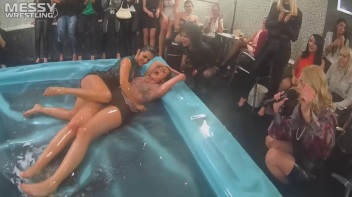 Messy Wrestling: Lost Footage Found!  2 In-Your-Face Oil Matches 4 The Price Of 1! Action Cam Footage! Screencap 53 on www.sinx.com