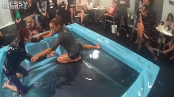 Messy Wrestling: Lost Footage Found!  2 In-Your-Face Oil Matches 4 The Price Of 1! Action Cam Footage! Screencap 80 on www.sinx.com