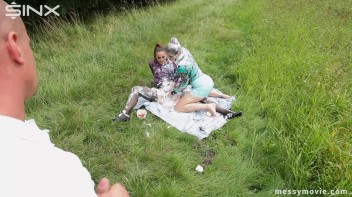 Girls Have Messy Outdoor Whipped Cream Adventure Screencap 57 on www.sinx.com