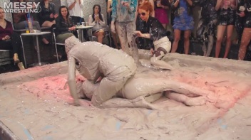 Messy Wrestling: Two Splat-Tastic Battles Leave The Audience Ravaged By Mud! Screencap 29 on www.sinx.com