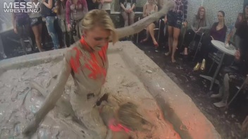 Messy Wrestling: Two Splat-Tastic Battles Leave The Audience Ravaged By Mud! Screencap 7 on www.sinx.com