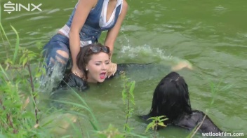 Cute Bitches Brawl In The Water - Cam 2 Screencap 38 on www.sinx.com