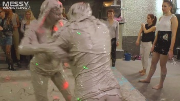 Messy Wrestling: Tattooed Beauty, Ripped Clothes & Lots Of Mud Covered Booby & Booty! Screencap 87 on www.sinx.com
