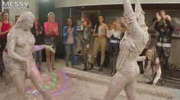 Messy Wrestling: Tattooed Beauty, Ripped Clothes & Lots Of Mud Covered Booby & Booty! Screencap 93 on www.sinx.com