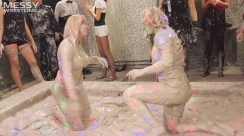 Messy Wrestling: Tattooed Beauty, Ripped Clothes & Lots Of Mud Covered Booby & Booty! Screencap 31 on www.sinx.com