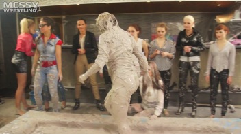 Messy Wrestling: Tattooed Beauty, Ripped Clothes & Lots Of Mud Covered Booby & Booty! Screencap 33 on www.sinx.com