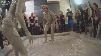 Messy Wrestling: Tattooed Beauty, Ripped Clothes & Lots Of Mud Covered Booby & Booty! Screencap 41 on www.sinx.com