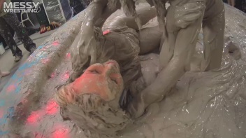 Messy Wrestling: Tattooed Beauty, Ripped Clothes & Lots Of Mud Covered Booby & Booty! Screencap 44 on www.sinx.com
