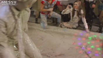 Messy Wrestling: Tattooed Beauty, Ripped Clothes & Lots Of Mud Covered Booby & Booty! Screencap 47 on www.sinx.com