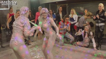 Messy Wrestling: Tattooed Beauty, Ripped Clothes & Lots Of Mud Covered Booby & Booty! Screencap 48 on www.sinx.com