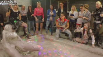 Messy Wrestling: Tattooed Beauty, Ripped Clothes & Lots Of Mud Covered Booby & Booty! Screencap 49 on www.sinx.com