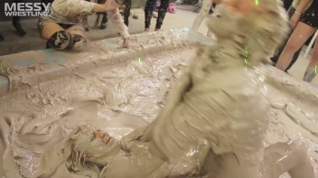 Messy Wrestling: Tattooed Beauty, Ripped Clothes & Lots Of Mud Covered Booby & Booty! Screencap 54 on www.sinx.com