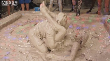 Messy Wrestling: Tattooed Beauty, Ripped Clothes & Lots Of Mud Covered Booby & Booty! Screencap 56 on www.sinx.com