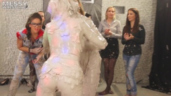 Messy Wrestling: Tattooed Beauty, Ripped Clothes & Lots Of Mud Covered Booby & Booty! Screencap 60 on www.sinx.com