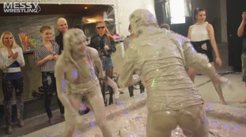 Messy Wrestling: Tattooed Beauty, Ripped Clothes & Lots Of Mud Covered Booby & Booty! Screencap 71 on www.sinx.com