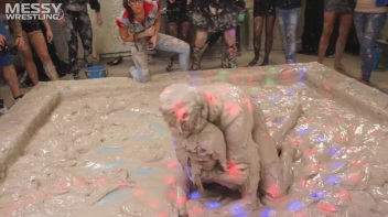 Messy Wrestling: Tattooed Beauty, Ripped Clothes & Lots Of Mud Covered Booby & Booty! Screencap 75 on www.sinx.com