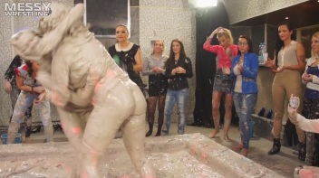 Messy Wrestling: Tattooed Beauty, Ripped Clothes & Lots Of Mud Covered Booby & Booty! Screencap 76 on www.sinx.com
