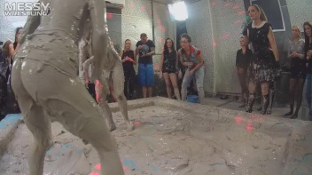 Messy Wrestling: Tattooed Beauty, Ripped Clothes & Lots Of Mud Covered Booby & Booty! Screencap 77 on www.sinx.com