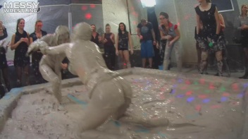 Messy Wrestling: Tattooed Beauty, Ripped Clothes & Lots Of Mud Covered Booby & Booty! Screencap 81 on www.sinx.com