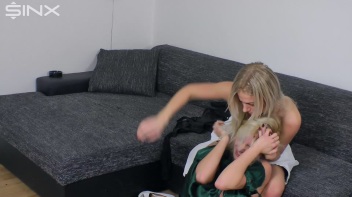 Cat Fighting Blondes Get Naked And Exposed Screencap 49 on www.sinx.com
