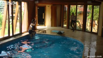 Twins Enjoy A Fully Clothed Splash In The Pool Screencap 48 on www.sinx.com