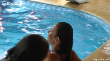 Twins Enjoy A Fully Clothed Splash In The Pool Screencap 53 on www.sinx.com