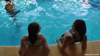 Twins Enjoy A Fully Clothed Splash In The Pool Screencap 54 on www.sinx.com