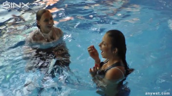 Twins Enjoy A Fully Clothed Splash In The Pool Screencap 64 on www.sinx.com