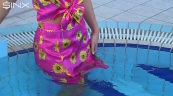 Bitchy Boss Pushes Cleaner Into Pool Screencap 17 on www.sinx.com