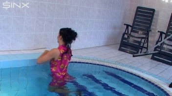 Bitchy Boss Pushes Cleaner Into Pool Screencap 21 on www.sinx.com