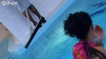 Bitchy Boss Pushes Cleaner Into Pool Screencap 32 on www.sinx.com