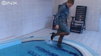 Bitchy Boss Pushes Cleaner Into Pool Screencap 50 on www.sinx.com