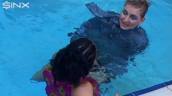 Bitchy Boss Pushes Cleaner Into Pool Screencap 56 on www.sinx.com