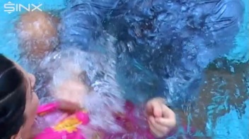 Bitchy Boss Pushes Cleaner Into Pool Screencap 58 on www.sinx.com