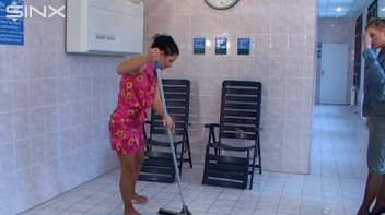 Bitchy Boss Pushes Cleaner Into Pool Screencap 70 on www.sinx.com