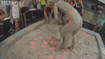 Messy Wrestling: Shiny Babes Brawl Hard In The Mud - Topless Take-Down!! Screencap 20 on www.sinx.com