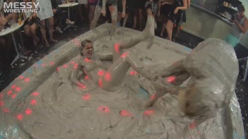 Messy Wrestling: Shiny Babes Brawl Hard In The Mud - Topless Take-Down!! Screencap 38 on www.sinx.com