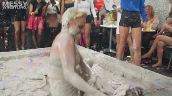 Messy Wrestling: Shiny Babes Brawl Hard In The Mud - Topless Take-Down!! Screencap 40 on www.sinx.com