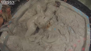 Messy Wrestling: Shiny Babes Brawl Hard In The Mud - Topless Take-Down!! Screencap 52 on www.sinx.com