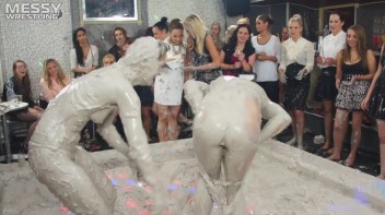 Messy Wrestling: Shiny Babes Brawl Hard In The Mud - Topless Take-Down!! Screencap 72 on www.sinx.com
