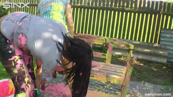 Messy Mamacitas, Girlfriends Paint Themselves Pretty Screencap 18 on www.sinx.com