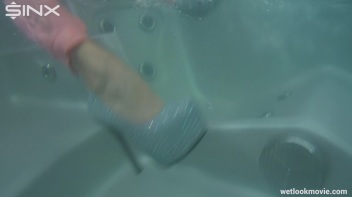 Playful Brunette's Solo Hot Tub Fun Screencap 38 on www.sinx.com