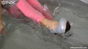 Playful Brunette's Solo Hot Tub Fun Screencap 41 on www.sinx.com