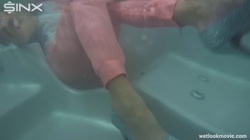 Playful Brunette's Solo Hot Tub Fun Screencap 42 on www.sinx.com